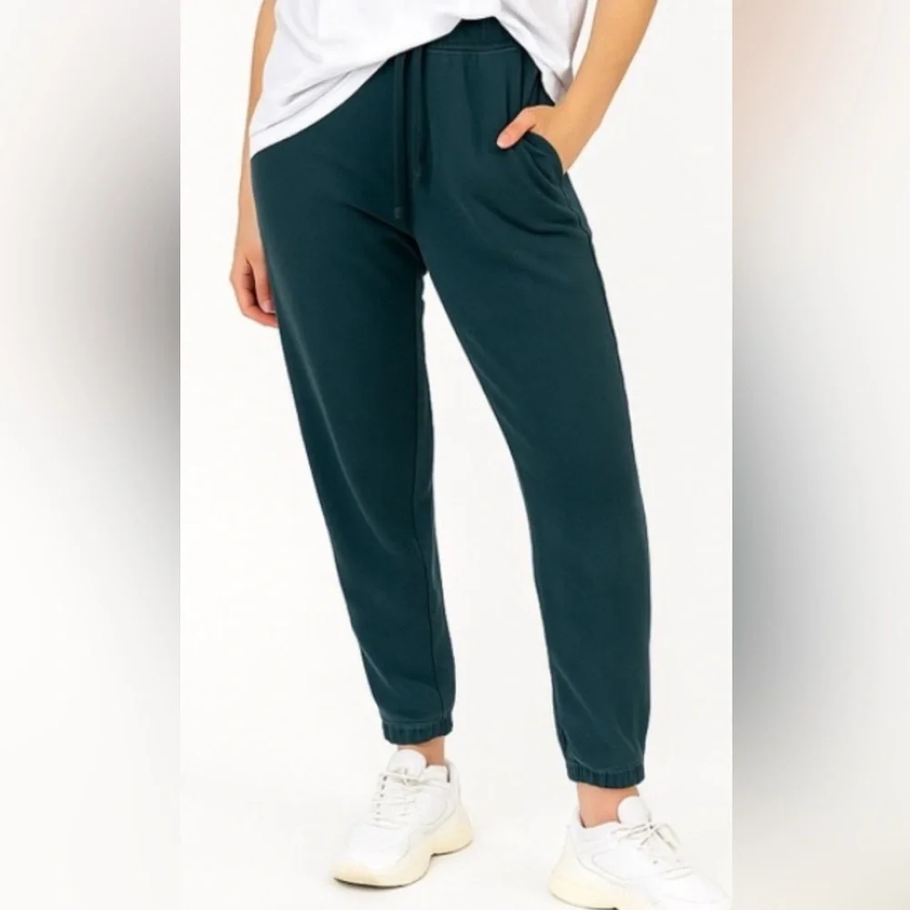 American Eagle Outfitters Teal Joggers Size M Streetwear Athleisure Distressed - Picture 1 of 15